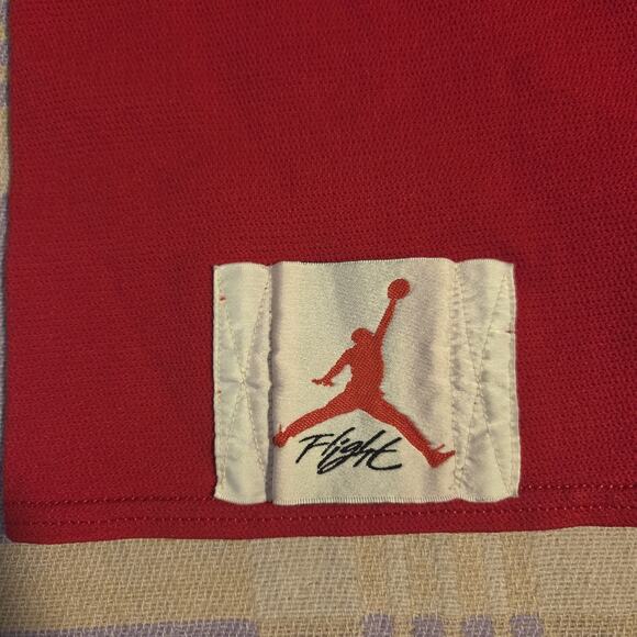 Rare Vintage 90s Jordan Flight Bike Shorts Red Compression Cycling Basketball - Picture 3 of 9